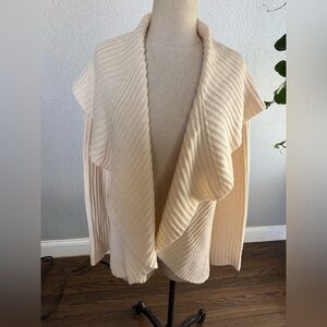 Neiman Marcus Cashmere Collection Shawl Collar Open Cardigan Sweater Size Medium